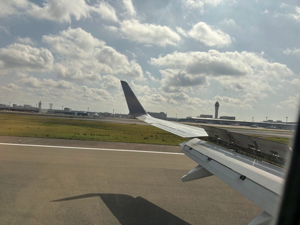 中部国際空港に着陸