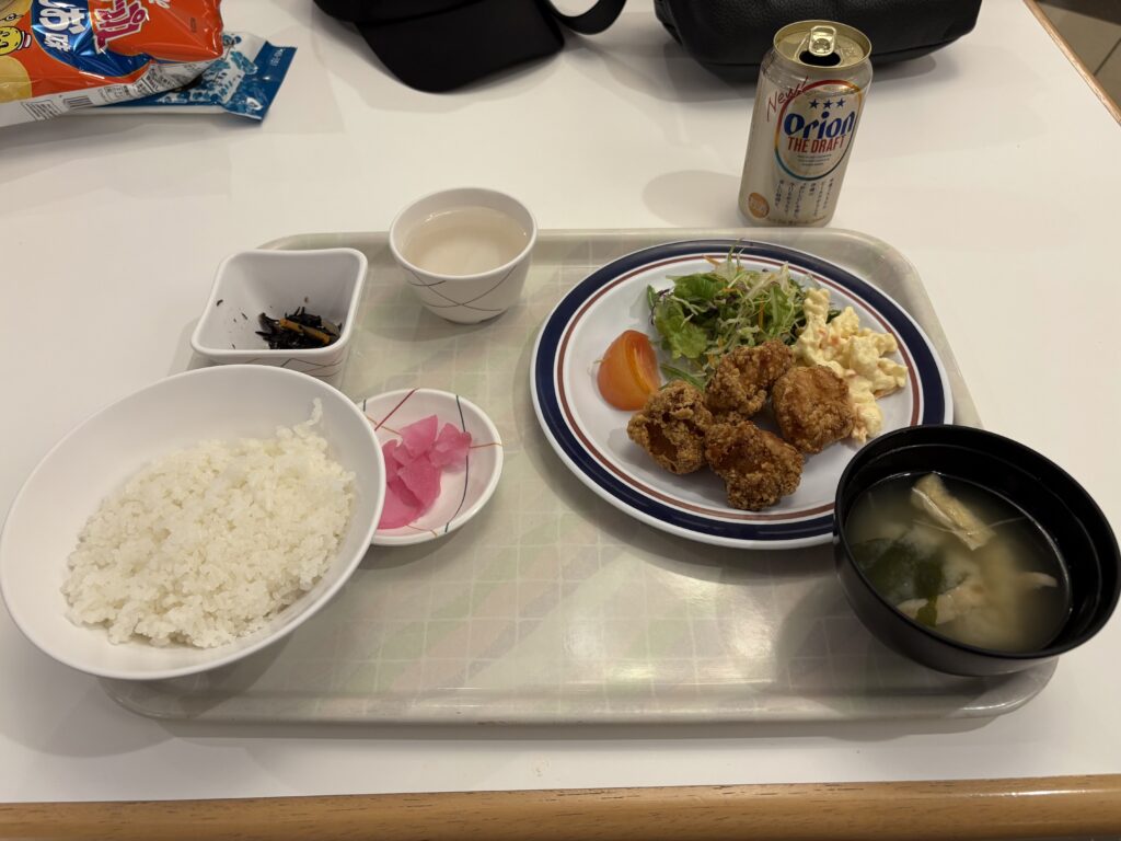 夕食(唐揚げ定食)